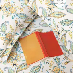 Urban Space Multicolor Cotton 200 TC Iris Single Bedsheet with 1 Pillow Cover image 4