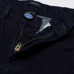 Allen Solly  Navy Cotton Regular fit Solid Jeans image 4
