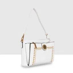 Esbeda White Studded Medium Shoulder Bag image 4