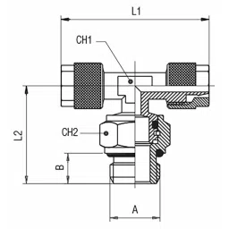 RS PRO Stud Fitting Push In 8 mm to Push In 6 mm Threaded-to-Tube, 1760974 image 3