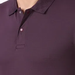 Peter England Purple Regular Fit Polo T-Shirt image 4