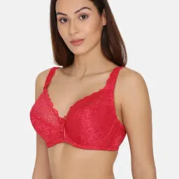 Da Intimo Red Under Wired Padded Plunge Bra image 3