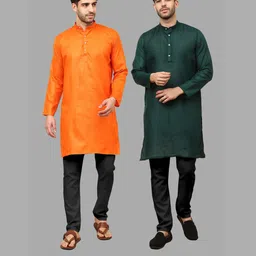 VS MALL Men Cotton Blend Kurta Sets-picture-38