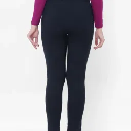 Sweet Dreams Navy Blue Blended Solid Pyjamas image 2