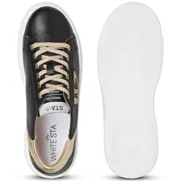 Whitesta Women's Black Sneakers image 4