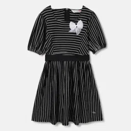 Elle Girls Black Stripes Dress-picture-25