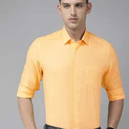 Arrow Pure Cotton Self Design Textured  Manhattan Slim Fit Opaque Formal Shirt-picture-30