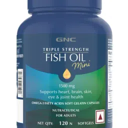 GNC Triple Strength Fish Oil Mini Omega 3 Capsules for Men & Women | 900mg EPA & DHA - 120 Softgels-picture-16