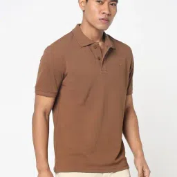 R&B Brown Regular Fit Polo T-Shirt image 4
