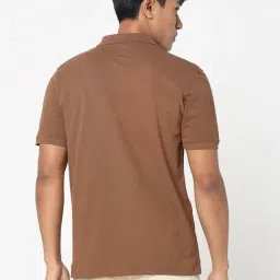 R&B Brown Regular Fit Polo T-Shirt image 2