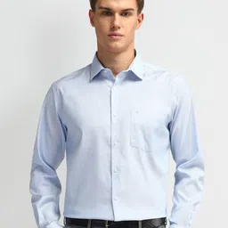 Arrow Men Classic Spread Collar Micro Ditsy Self Design Cotton Formal Shirt-image-82