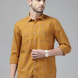 Blackberrys Men Slim Fit Pure Cotton Checked Casual Shirt-picture-52