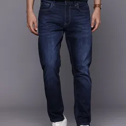 Louis Philippe Jeans Men Smart Slim Fit Mid-Rise Light Fade Stretchable Jeans-picture-14