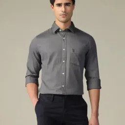 U.S. Polo Assn. Grey Cotton Regular Fit Shirt-picture-37