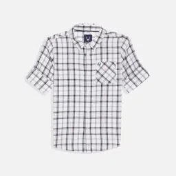 Allen Solly Kids White Checks Slim Fit Shirt-picture-25