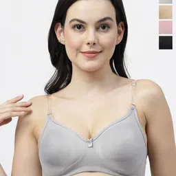 SHYAM SONS FLAIR Women Femina Pack of 4 Full Coverage Non-Wired & Non Padded T-shirt Bra-image-99