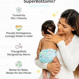 SuperBottoms Uno Super Soft Cloth Diaper With Velcro image 3