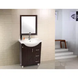 DAZZLE 660x450x830 mm PVC Membrane Finish Floor Based Vanities Wenge, 560-C image 2