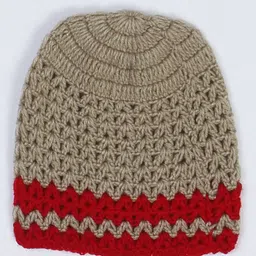 USHA ENTERPRISES Crochet Handmade Winter Cap - Brown image 1