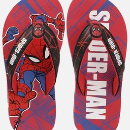 Kidsville Spiderman Print Flip Flops - Red-picture-42