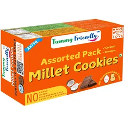Tummy Friendly Foods Millet Cookies - Chocolate, Coconut - Pack of 2 - 75g each.-picture-25