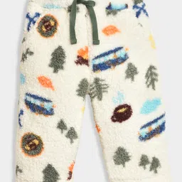 Mi Arcus Knit Camping Theme Printed Fur Detailed Pant - Multi Colour image 1