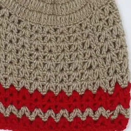 USHA ENTERPRISES Crochet Handmade Winter Cap - Brown image 2