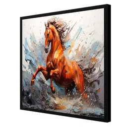 DECOR DADDY Orange Canvas Other Wall Paintings image 2