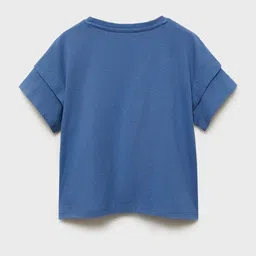 Mango Kids Girls Layered Extended Sleeves T-shirt with Waist Tie Up image 5
