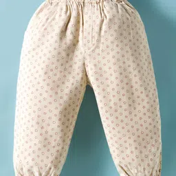 First Smile Interlock Full Sleeves T-Shirt & Joggers Set with Mamas Lucky Charm Text Print - Maroon & Beige image 4