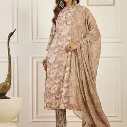 Anouk Women Floral Printed Kurta with Trouser & Dupatta-image-19