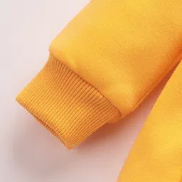 Mark & Mia Full Sleeves Hooded Sweatshirt With Honeybee Embroidery & Kangaroo Pockets - Yellow image 5