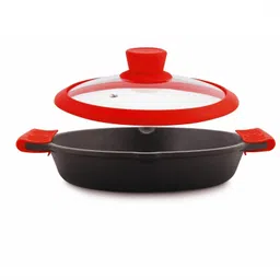 the chef story Throwback Series Cast Iron Skillet NA Pan 26 cm diameter with Lid 1.8 L capacity-picture-17