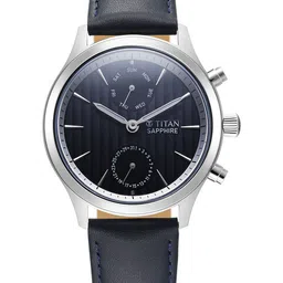 Titan Men Textured Dial & Leather Straps Analogue Watch 1874SL02-picture-49