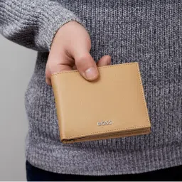 Hugo Boss Grained Camel Money Wallet - Tan-image-28