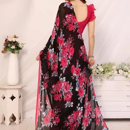 KALINI Floral Printed Leheriya Saree image 3