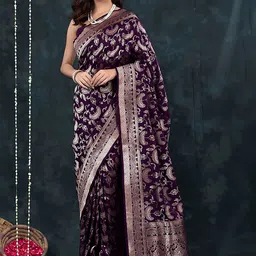 Moda Rapido Paisley Zari Silk Blend Handloom Banarasi Saree-picture-11