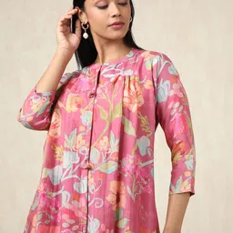 Soch Women Floral Printed A-Line Midi Dress image 2