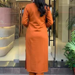 Fabinn Women Ethnic Motifs Embroidered Regular Thread Work Kurta with Trousers & With Dupatta image 3