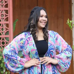 Swadeshi Shringaar Women Printed Longline Button Shrug image 3