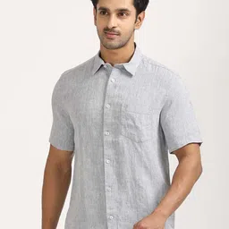 Indian Terrain Classic Spread Collar Short Sleeves Slim Fit Casual Shirt-picture-44