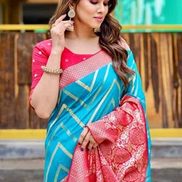 Vastravatika Zari Art Silk Kanjeevaram Saree image 5