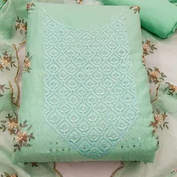 SAINOOR Embroidered Unstitched Dress Material image 5