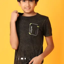 V-Mart Boys Solid Round Neck Cotton T-Shirt image 1