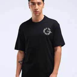 Flying Machine Men Typography Printed Applique T-shirt-picture-24
