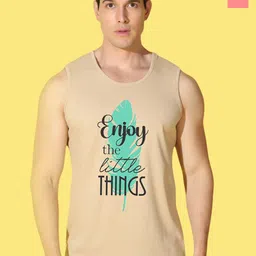 WOOSTRO Pack Of 2 Printed Pure Combed Cotton Gym VestsVWS26(MORE PEACH)(ENJOY RUST)-picture-17