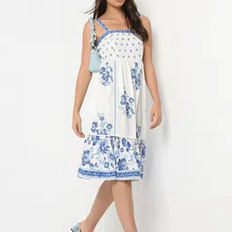 Ethnicity Women Shoulder Straps Empire Dress-picture-31