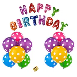 Shopperskart Birthday Combo Balloon Set Multicolor - Pack of 44-picture-36