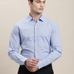 Turtle Men Standard Slim Fit Tartan Checked Spread Collar Cotton Formal Shirt-picture-17