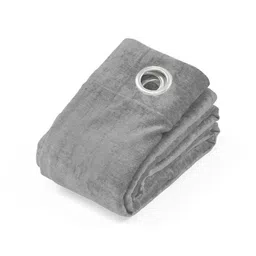 Saral Home Grey Room Darkening Window Curtains image 4